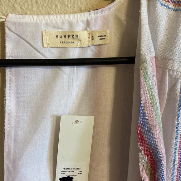 NWT Harper Heritage deep Vneck romper size small - Picture 2 of 6